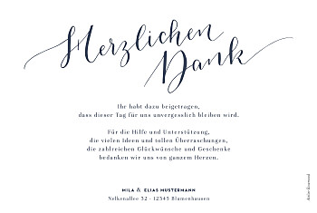 Dankeskarten hochzeit swing (lang) weiß Dankeskarten hochzeit swing (lang) weiß