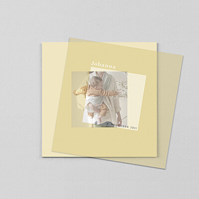 Geburtskarten design farbharmonie (transparentpapier) gelb Geburtskarten design farbharmonie (transparentpapier) gelb