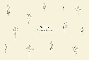 Taufeinladung junge floral minimal beige Taufeinladung junge floral minimal beige