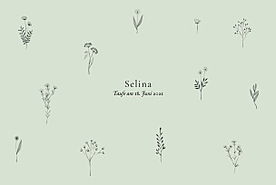 Taufeinladung junge floral minimal grün Taufeinladung junge floral minimal grün