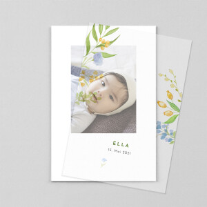 Geburtskarten Vier Jahreszeiten (Transparentpapier) Frühling