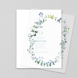 Hochzeitseinladungen Wildblumen (Transparentpapier) Rosa