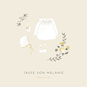 Taufeinladung mein taufkleid gelb Taufeinladung mein taufkleid gelb