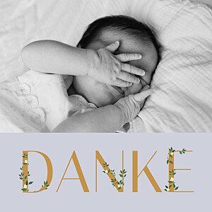 Dankeskarten blumenbuchstaben (mini) gelb und blau Dankeskarten blumenbuchstaben (mini) gelb und blau