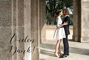 Dankeskarten hochzeit modern bloomy (klappkarte) weiß Dankeskarten hochzeit modern bloomy (klappkarte) weiß