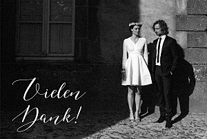 Dankeskarten hochzeit weiß bloomy (klappkarte) schwarz Dankeskarten hochzeit weiß bloomy (klappkarte) schwarz