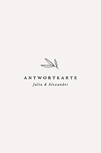 Antwortkarte hochzeit zarter ast beige Antwortkarte hochzeit zarter ast beige