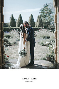 Save-the-date karten mit foto essenziell (hoch) weiß Save-the-date karten mit foto essenziell (hoch) weiß