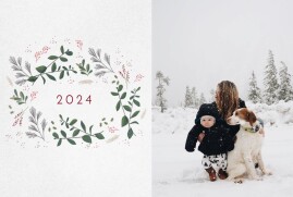 Weihnachtskarten Wintergün Weiß