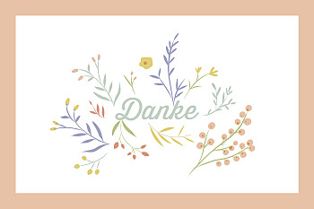 Dankeskarten sommerzweige aprikose Dankeskarten sommerzweige aprikose