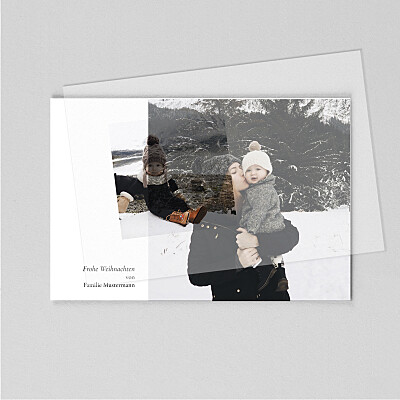 Weihnachtskarten fotos dezent (transparentpapier) lang weiß Weihnachtskarten fotos dezent (transparentpapier) lang weiß