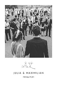 Dankeskarten hochzeit mit foto botanik (hoch) beige Dankeskarten hochzeit mit foto botanik (hoch) beige