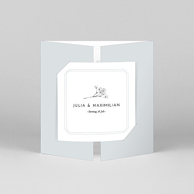 Hochzeitseinladungen blau botanik (duo) blau Hochzeitseinladungen blau botanik (duo) blau