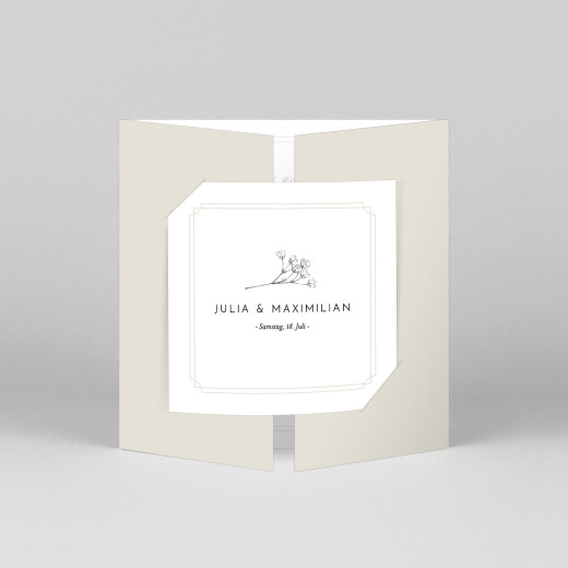 Hochzeitseinladungen Botanik (Duo) Beige - Ansicht 1 Hochzeitseinladungen Botanik (Duo) Beige - Ansicht 1