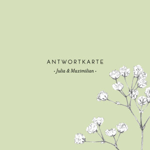 Antwortkarte Hochzeit Botanik Grün Antwortkarte Hochzeit Botanik Grün