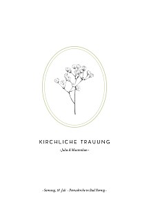 Kirchenheft hochzeit botanik grün Kirchenheft hochzeit botanik grün