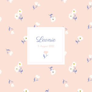 Geburtskarten Blossom (Klappkarte) Rosa
