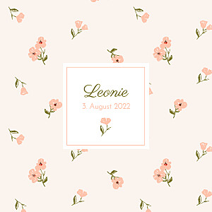 Geburtskarten beige blossom leporello beige Geburtskarten beige blossom leporello beige