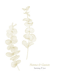 Hochzeitseinladungen floral eukalyptuszweige beige Hochzeitseinladungen floral eukalyptuszweige beige