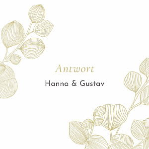 Antwortkarte hochzeit eukalyptuszweige beige Antwortkarte hochzeit eukalyptuszweige beige