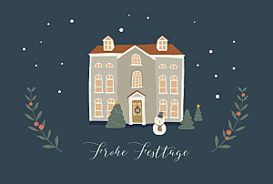 Weihnachtskarten blau cottage blau Weihnachtskarten blau cottage blau