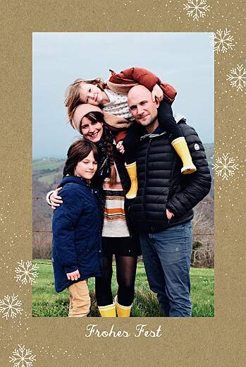 Weihnachtskarten Flocon DE Kraft - Vorderseite Weihnachtskarten Flocon DE Kraft - Vorderseite
