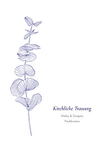 Kirchenheft hochzeit eukalyptuszweige blau Kirchenheft hochzeit eukalyptuszweige blau