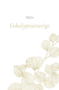 Tischkarten Hochzeit Eukalyptuszweige Beige Tischkarten Hochzeit Eukalyptuszweige Beige