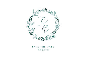 Save-the-date karten ohne foto wiesenblume grün Save-the-date karten ohne foto wiesenblume grün