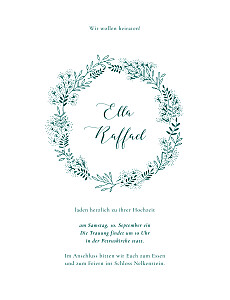 Hochzeitseinladungen floral wiesenblume grün Hochzeitseinladungen floral wiesenblume grün