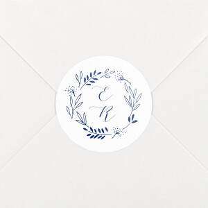 Aufkleber Hochzeit Wiesenblume (Name) Blau Aufkleber Hochzeit Wiesenblume (Name) Blau
