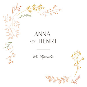 Hochzeitseinladungen floral sommerzweige (klappkarte) gelb Hochzeitseinladungen floral sommerzweige (klappkarte) gelb