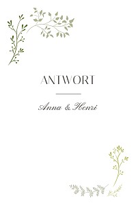 Antwortkarte hochzeit sommerzweige bambus Antwortkarte hochzeit sommerzweige bambus