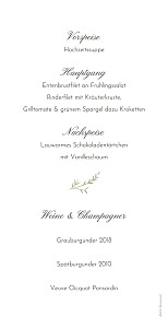 Menukarten Hochzeit Rosemood Kostenloser Probedruck