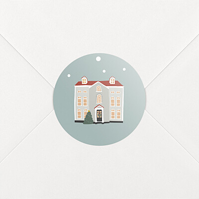 Aufkleber weihnachten cottage grün Aufkleber weihnachten cottage grün
