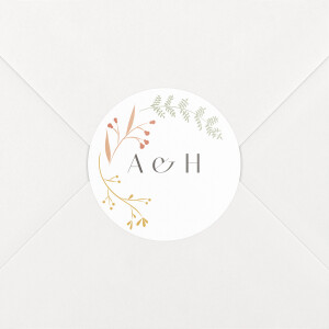 Aufkleber Hochzeit Sommerzweige Gelb Aufkleber Hochzeit Sommerzweige Gelb
