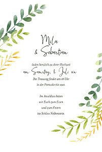 Hochzeitseinladungen gold flora (gold) grün Hochzeitseinladungen gold flora (gold) grün