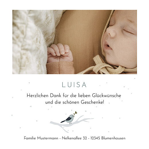 Dankeskarten Winter family 1 - Rückseite Dankeskarten Winter family 1 - Rückseite