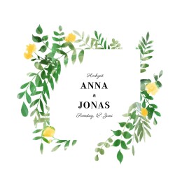 Hochzeitseinladungen Efeuzauber Gelb