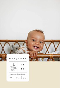 Geburtskarten gelb steckbrief beige Geburtskarten gelb steckbrief beige