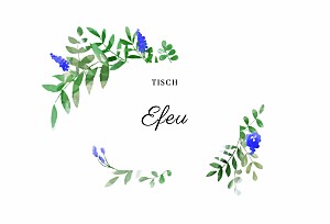 Tischkarten hochzeit efeuzauber blau Tischkarten hochzeit efeuzauber blau