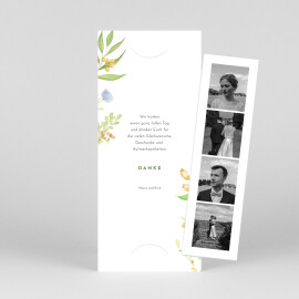 Dankeskarten Hochzeit Vier Jahreszeiten (Fotostreifen) Frühling