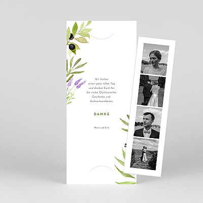 Dankeskarten hochzeit grün vier jahreszeiten (fotostreifen) sommer Dankeskarten hochzeit grün vier jahreszeiten (fotostreifen) sommer