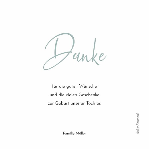 Dankeskarten Bonbon Grün - Rückseite Dankeskarten Bonbon Grün - Rückseite