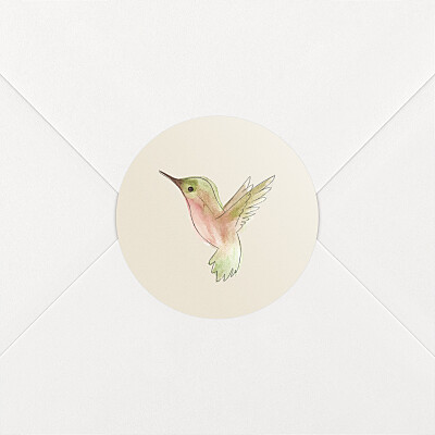 Aufkleber geburt beige kleiner kolibri beige Aufkleber geburt beige kleiner kolibri beige