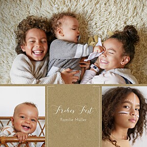 Weihnachtskarten beige zweiglein (gold) fotos kraft Weihnachtskarten beige zweiglein (gold) fotos kraft