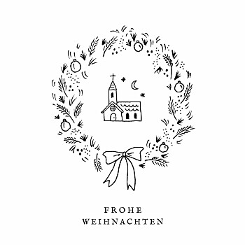 Weihnachtskarten gravur (leporello) grün Weihnachtskarten gravur (leporello) grün