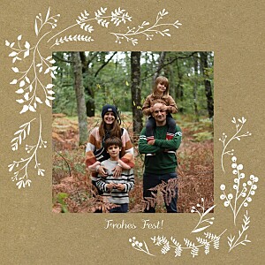 Weihnachtskarten beige winterzweige (klappkarte) kraft Weihnachtskarten beige winterzweige (klappkarte) kraft