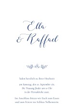 Hochzeitseinladungen Wiesenblume simpel Blau Hochzeitseinladungen Wiesenblume simpel Blau