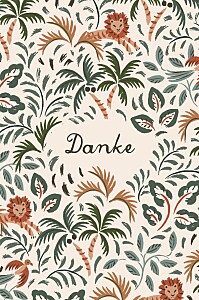 Dankeskarten mädchen kleiner dschungel grün Dankeskarten mädchen kleiner dschungel grün